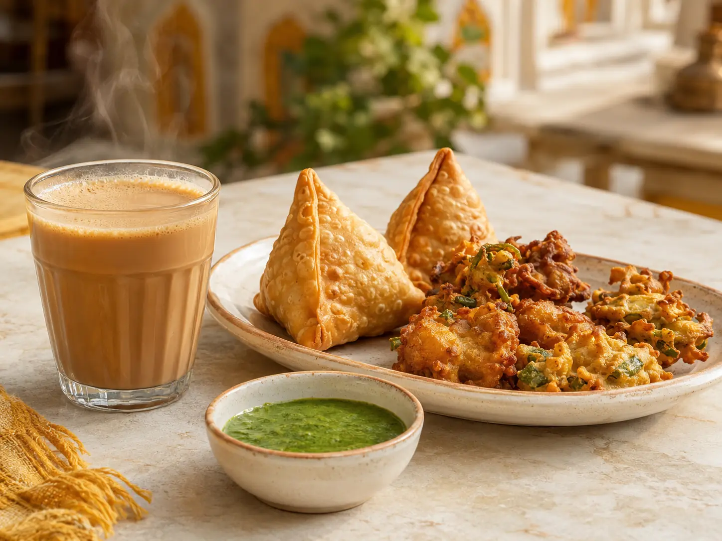 Tea and Indian snacks category visual